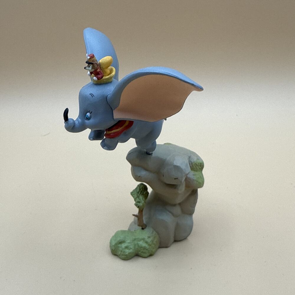 Disney Dumbo Flying Figure Timothy Mouse TOMY 2003 PVC Statue Japan Rare